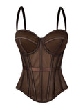 Mocha Sheer Corset