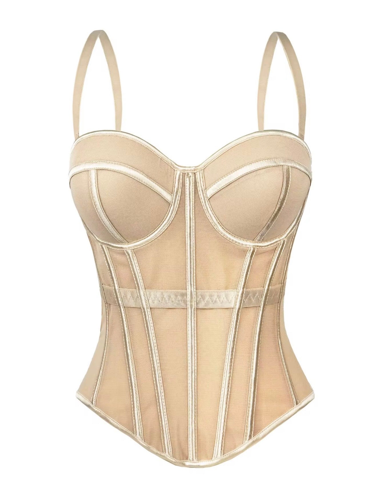 Mocha Sheer Corset