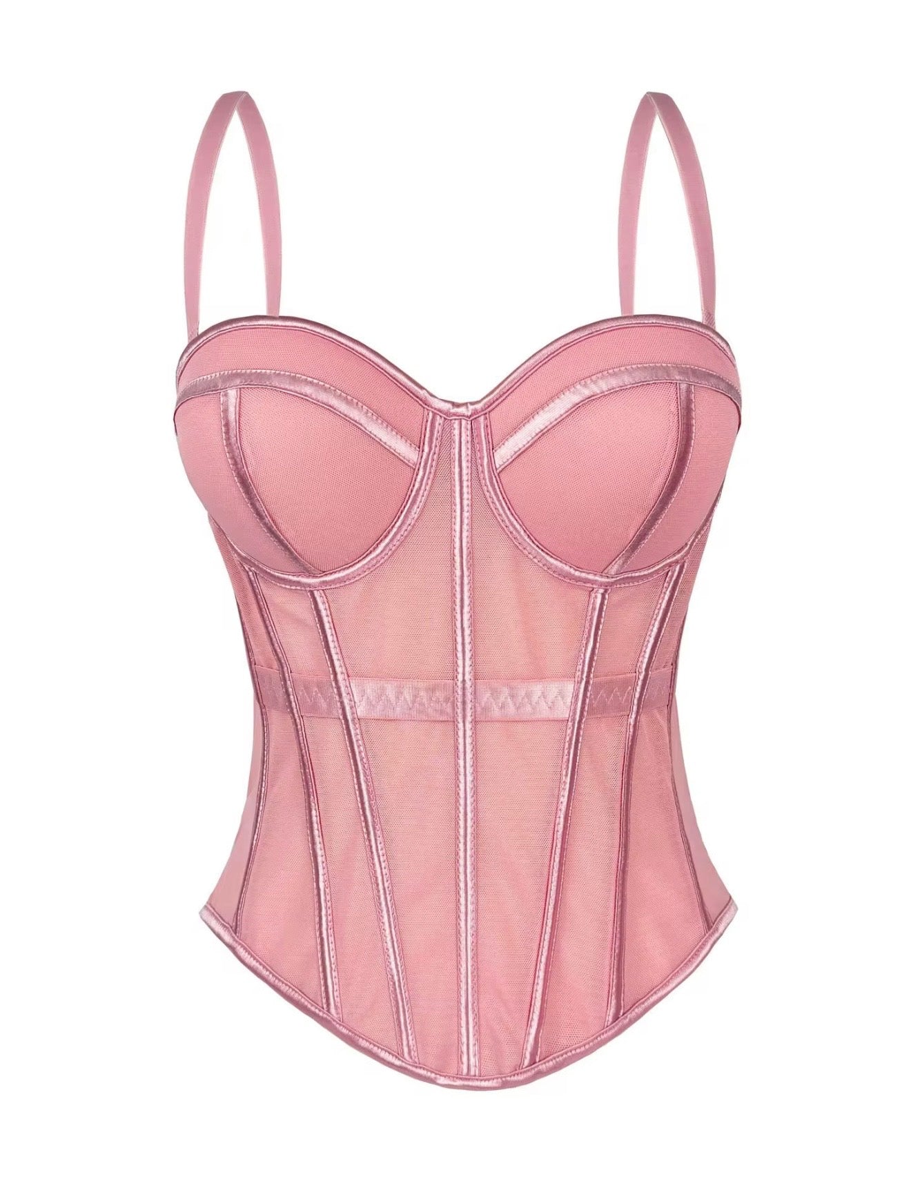 Mocha Sheer Corset