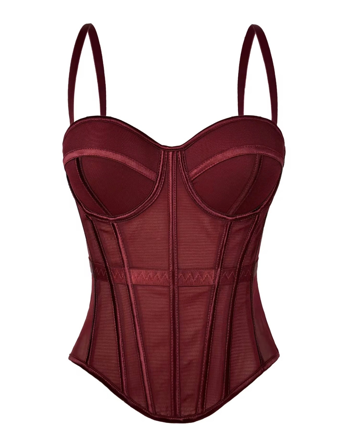 Mocha Sheer Corset
